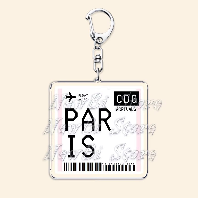 Chaveiro de bilhete de avião e - Travel Accessories Jewelry avaliação e preço